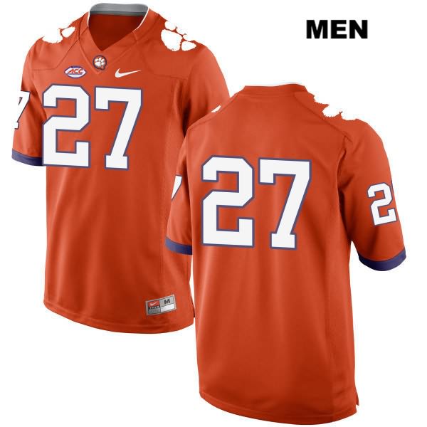 Men's Clemson Tigers #27 Ty Lucas Stitched Orange Authentic Style 2 Nike No Name NCAA College Football Jersey FUQ4546PZ